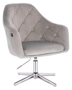 HR831CROSS Scaun Catifea Gray
