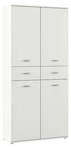 Dulap pantofar incaltaminte spatios , cu 10 rafturi si 2 sertare , alb, 90 cm lungime x 35 cm adancime x 191 cm inaltime, incap peste 25 -28 perechi incaltaminte aproximativ