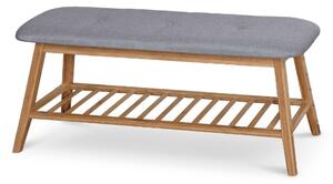 Raft pentru pantofi Beatra 2, lemn natural / gri