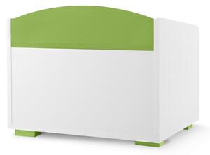 Comoda pentru copii (bloc cu sertare) PABIS, 60x50x35, alb/verde
