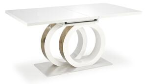Masă Houston OtiumAuriu, Alb lucios, 8x9x16cm, ExtensieExtensie, MDF, Metal, MDF
