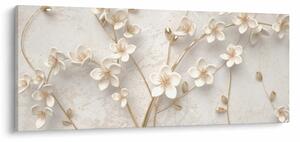 Tablou - floare aurie - abstractă (120x50 cm)