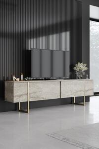 Luxe - travertin/arany TV-állvány