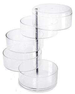 Organizator pentru bijuterii cu 5 sertare supraetajate 11.5 x 22.5 cm transparent JN 098