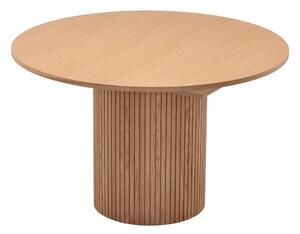 Masă de dining rotundă extensibilă cu aspect de lemn de stejar ø 115 cm Malaga – Bonami Selection