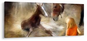 Tablou - Bine ai venit, căluțul mic (120x50 cm)