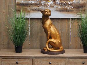 Statuie jaguar care sta jos , Bronz, 59 x 33 x 33 cm