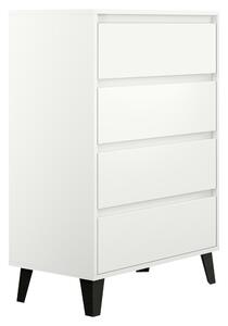 Comoda, alba, BOGAN NEW 4S70