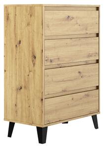 Comoda, stejar artisan, BOGAN NEW 4S70