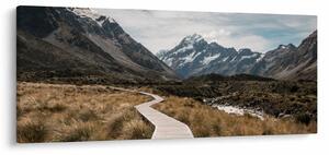 Tablou - Poteca în valea muntelui Mt. Cook (120x50 cm)