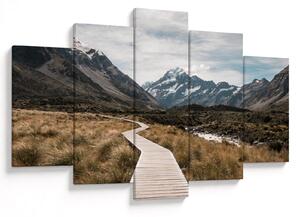 Tablou - Poteca în valea muntelui Mt. Cook (150x105 cm)