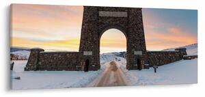 Tablou cu poarta, Yellowstone (120x50 cm)