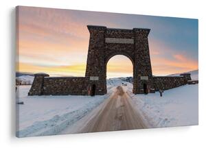 Tablou cu poarta, Yellowstone (90x60 cm)