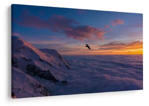 Tablou în apus de soare, Mont Blanc (90x60 cm)