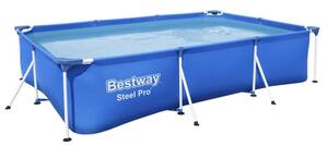 Piscina cu cadru metalic dreptunghiulara, Bestway, 300x201x66 cm, 3300 litri, cu pompa de filtrare inclusa
