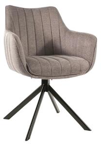 Scaun rotativ AZALIA, gri/negru, stofa/metal, 61x44x86 cm