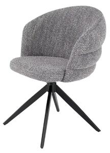 Scaun rotativ K604, gri/negru, stofa/metal, 65x62x85 cm