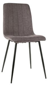 Scaun ALAN, gri inchis/negru, stofa clasica/metal, 45x39x91 cm