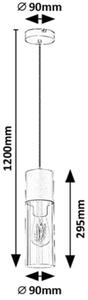Rabalux Ronno lampă suspendată 1x25 W negru-fumuriu 72051