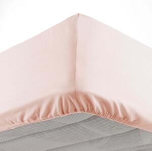 Cearceaf roz din microfibră cu elastic 140x190 cm Oscar – douceur d'intérieur