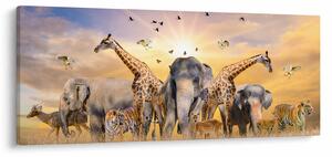 Tablou - Animae din Africa (120x50 cm)
