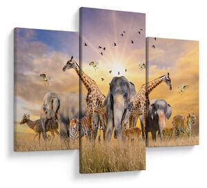 Tablou - Animae din Africa (90x60 cm)