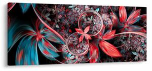 Tablou abstract cu flori exotice (120x50 cm)