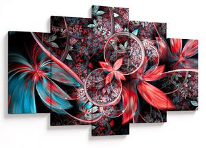 Tablou abstract cu flori exotice (150x105 cm)
