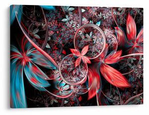 Tablou abstract cu flori exotice (70x50 cm)