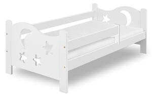 Pat pentru copii Culoare alb, MOON 80 x 160 cm Saltele: fără saltea, Somiera pat: Fara somiera