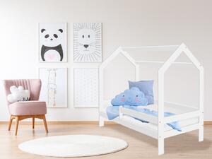 Pat pentru copii Culoare alb, CASA D3 80 x 160 cm Saltele: fără saltea, Cutie depozitare pat: Fără sertar, Lamele de pat: Fără lamele