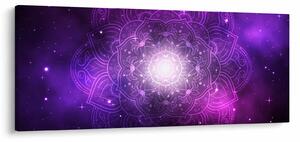 Tablou abstracției violete (120x50 cm)
