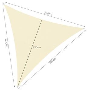 Prelata soare, densitate 180 g/m2, protectie UV, impermeabila, multifunctionala, 3x3x3m, 1kg, bej