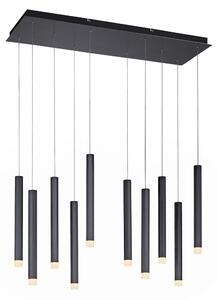 Lampă suspendată modernă neagră cu LED 10 lumini - Stanislas