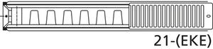 Radiator oțel Rotheigner VTL 8-RAC TIP EKE 600x400 mm, 8 variante (lateral, jos dreapta sau stânga sau central)
