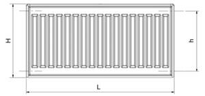 Radiator / Calorifer oțel compact ROTHEIGNER, Tip DK (22), 300x1400 mm, 4 racorduri