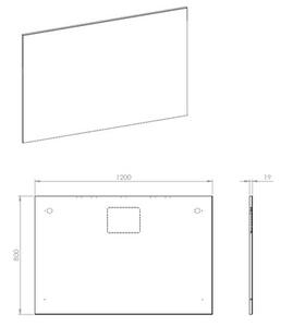 Oglindă baie dreptunghiulară Jungborn 120x80 cm