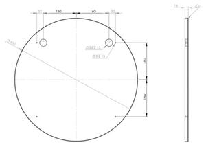 Oglindă baie rotundă Jungborn Ø60 cm