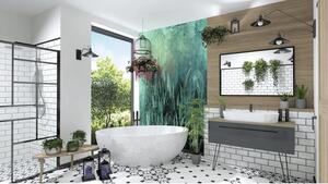 Oglindă baie dreptunghiulară Jungborn 120x80 cm negru mat