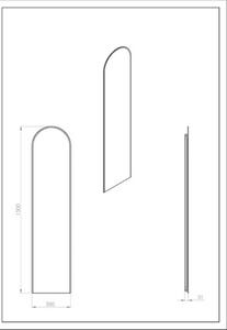 Oglindă baie cu LED Jungborn LONG CUT 35x150 cm rose gold