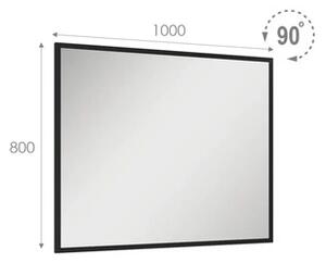 Oglindă baie dreptunghiulară Jungborn 100x80 cm negru mat