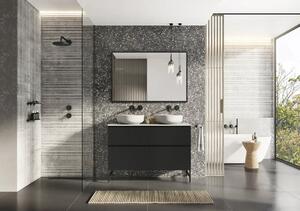 Oglindă baie dreptunghiulară Jungborn 120x80 cm negru mat