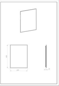 Oglindă baie cu LED Jungborn SQUARE 60x80 cm auriu