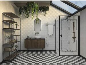 Oglindă baie cu LED Jungborn DIAMOND 45x90 cm negru