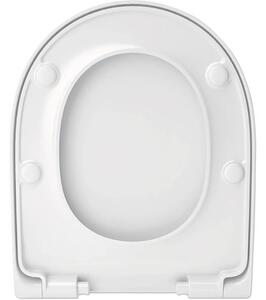 Vas WC suspendat Jungborn FIVE, incl. capac WC, fără margine clătire, turboflush, alb