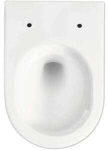 Vas WC suspendat Jungborn FIVE, incl. capac WC, fără margine clătire, turboflush, alb