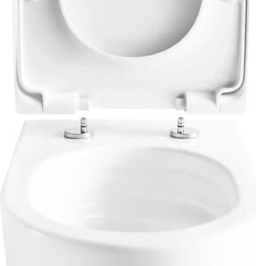 Vas WC suspendat Jungborn FIVE, incl. capac WC, fără margine clătire, turboflush, alb