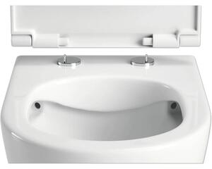 Vas WC suspendat înălțat Jungborn FOUR, incl. capac WC, alb
