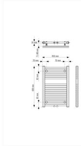 Radiator / Calorifer baie portprosop Rotheigner Classic-M 450x690 mm alb