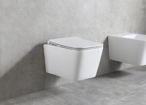 Vas WC suspendat Jungborn THREE rimless, Turbo Flush, incl. capac WC, alb